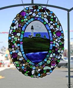 Yaquina Lighthouse   Stained Glass Window  