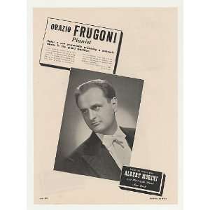  1948 Pianist Orazio Frugoni Photo Booking Print Ad (Music 