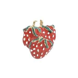  Strawberries Enameled Knob