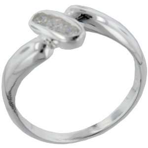   Cz Oval Rings   Sterling Silver Promise Anniversary Ring Pugster