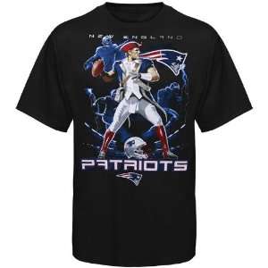  New England Patriots Black The Quarterback T shirt (Medium 