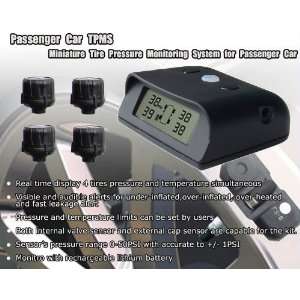  Temperature TPMS Tire Tires Pressure Monitoring System 4pcs Sensor 