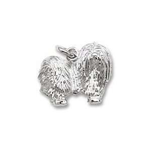  Maltese Dog Charm in White Gold Jewelry