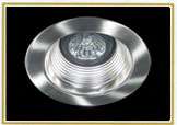 Recessed Can Light Trim Stepped Baffle MR16 Silver  