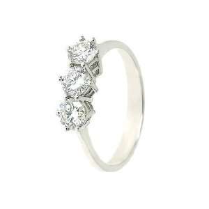  18Carati Trilogy ring 1 ct.   TR0007 6.5 Jewelry