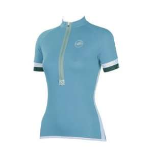 Castelli Womens Carezza Short Sleeve Cycling Jersey   Azure   A7028 