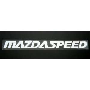    Mazdaspeed Racing Decal Sticker (New) White