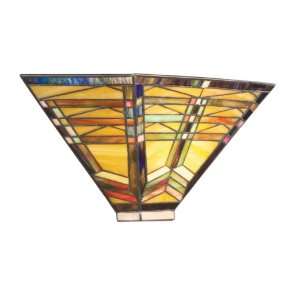 Kichler Lighting 69018 2 Light Steveston Art Glass Wall Sconce, Dore 