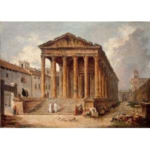   inches   Ancient Temple. The Maison Carree at