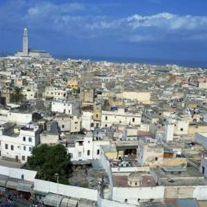 com City Skyline Including the Hassan II Mosque, Casablanca, Morocco 