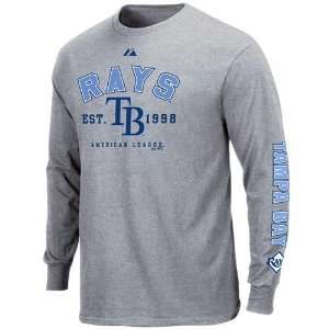   Tampa Bay Rays Ash Base Stealer Long Sleeve T shirt
