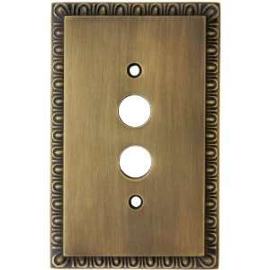   Dart Design Push Button Light Switch Plate In Antique By Hand Finish