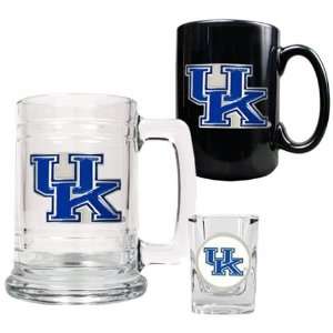  Kentucky Wildcats UK Mugs & Shot Glass Gift Set Sports 