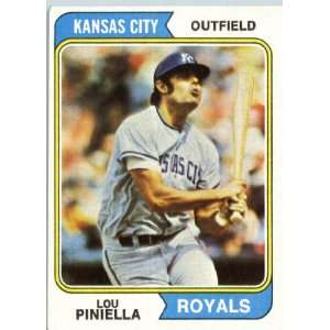  1974 Topps #390 Lou Piniella Kansas City Royals Baseball 