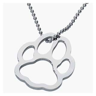  Cat or Dog Paw Print Stainless Steel Pet Pendant Jewelry
