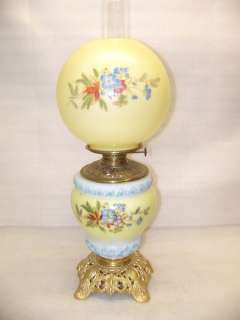 LATE 1800s SIGNED GONE WITH WIND OIL TABLE LAMP  