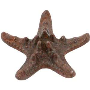    HomArt Petite Cast Iron Seashell Starfish, Rust