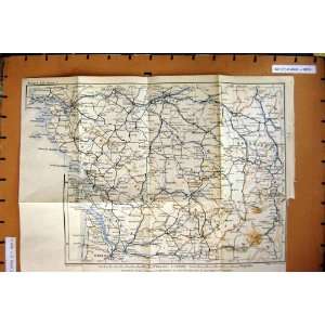   MAP 1906 NANTES BORDEAUX FRANCE NEVERS TOURS POITIERS
