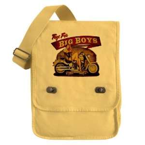   Field Bag Yellow Toys for Big Boys Lady on Motorcycle 