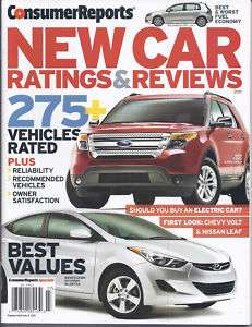 CONSUMER REPORTS MAGAZINE CAR RATINGS REVIEWS MODELS  