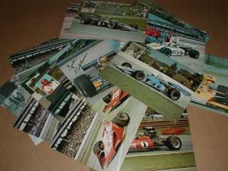 1970s 22 vintage Indy 500 Auto Racing Postcard handout A J Foyt 