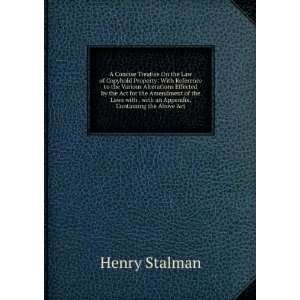   Appendix, Containing the Above Act Henry Stalman  Books