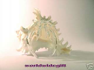 Hermit Crab Art Glass Murex Ramosus Sea Shell Figurine  