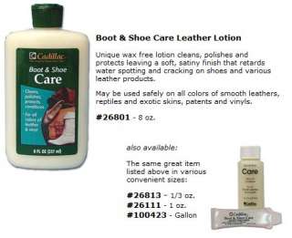 Cadillac Boot & Shoe Care Leather Conditioner Protector  