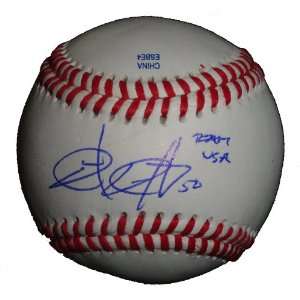  Chad Qualls Autographed ROLB Baseball with Team USA 