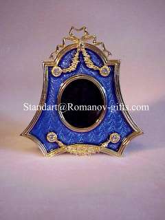 Faberge reproduction Louis XVI Bell shaped Presentation Frame Enameled 
