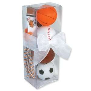  Sports Ball Squirters, Socks & Washcloth Gift Set Jewelry