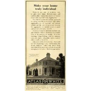  1918 Ad Atlas Portland Cement Co White Cement Stucco House 