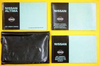 Altima Sedan 97 1997 Nissan Owners Owners Manual With Case XE GXE SE 