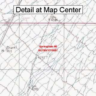   Topographic Quadrangle Map   Springdale NE, Nevada (Folded/Waterproof