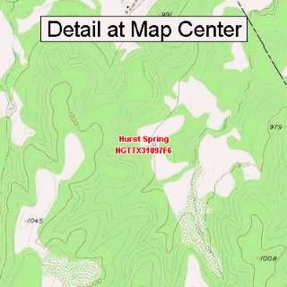   Topographic Quadrangle Map   Hurst Spring, Texas (Folded/Waterproof
