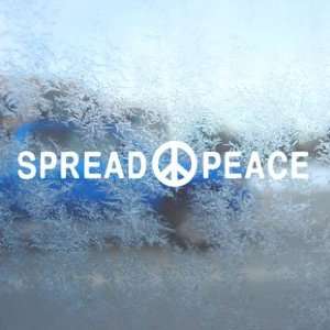  Spread Peace White Decal Car Laptop Window Vinyl White 