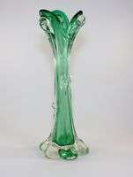Murano Italian Art Glass Seguso Vase GREEN  