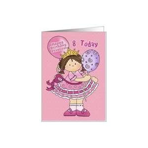  Happy birthday pink princess 8 today Card Toys & Games