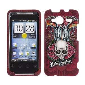  HTC Evo Shift 4G  Rebel Spirit Guns and Roses with Skull 
