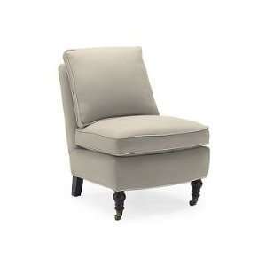    Sonoma Home Kate Slipper Chair, Leather, Ivory