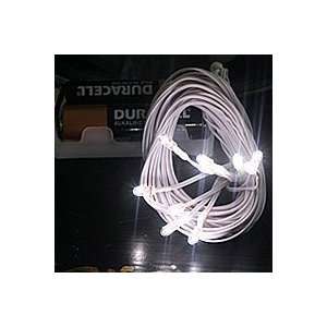  10 Clear Rice Lights on Separate 20 Inch White Wires 