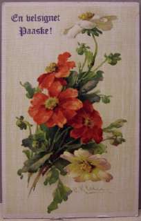 your pleasure is this great looking used flower postcard by Catherine 