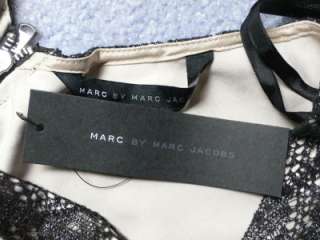 Marc Jacobs Black Metallic Medallion Lace Dress NWT 4  