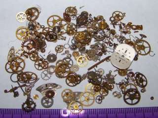 MOST GEARS 10g Lot Steampunk Watch Parts Movements Mix  