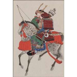  Samurai on Horseback   24x36 Poster 