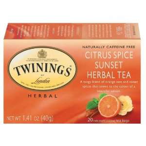 Twinings Tea Bags  Citrus Spice Sunset Grocery & Gourmet Food