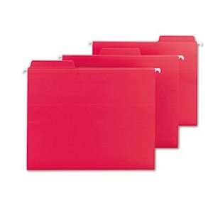  New Smead 64096   FasTab Hanging File Folders, Letter, Red 