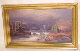 Vintage Framed Catskill Mountains Print Painting  