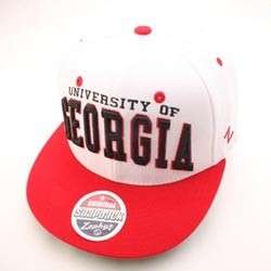 GEORGIA BULLDOGS NCAA SNAPBACK HAT CAP SUPERSTAR WHITE/RED  
