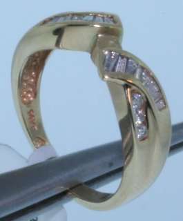 14K yellow gold semi mount diamond ring vintage estate  